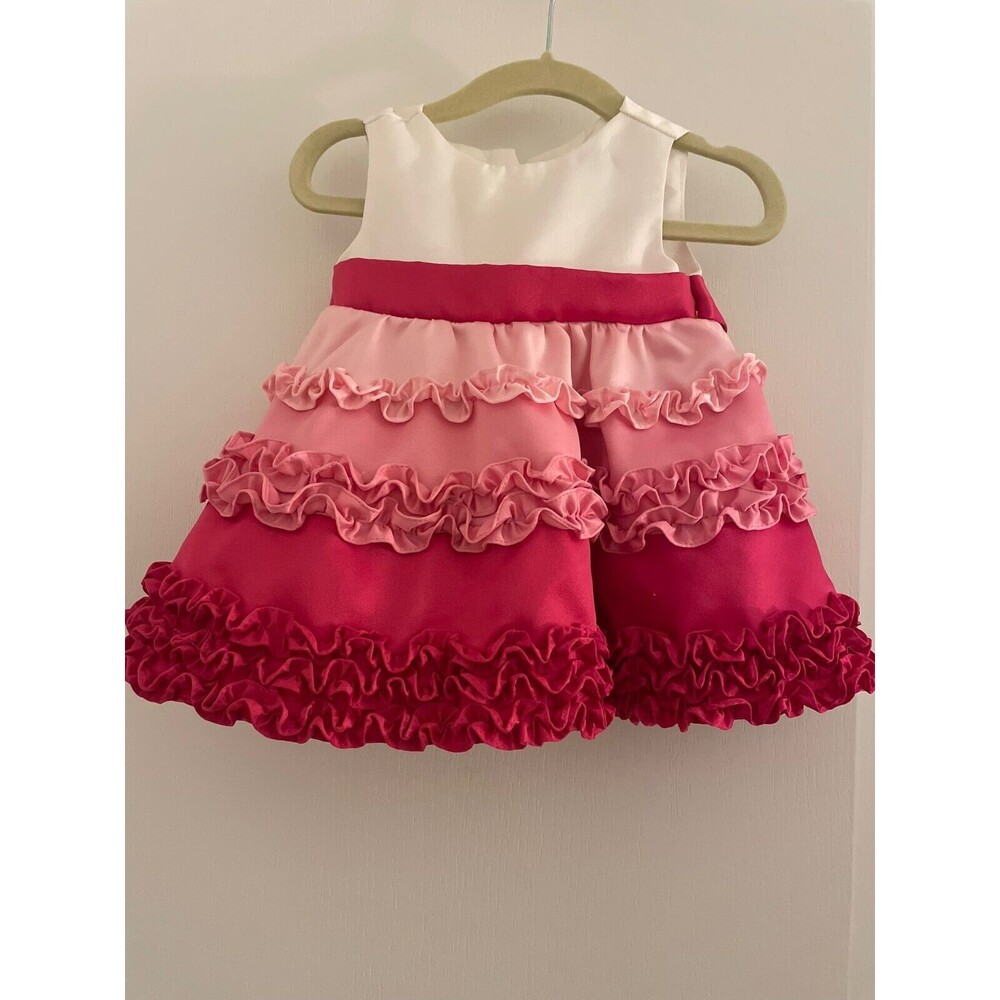 Rare Editions Girls Dress Size 4-6 months Pink and‎ White